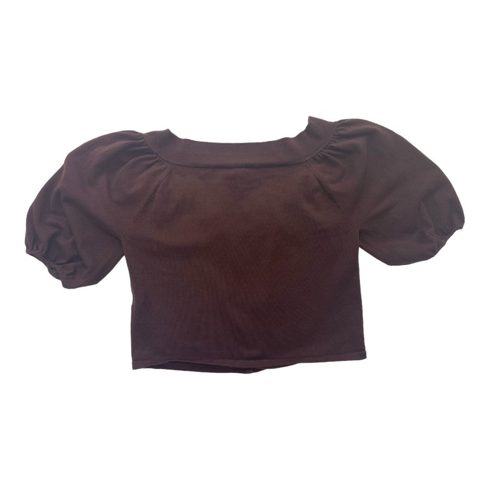 Antonio Melani Off-The-Shoulder Top Sweater Silk and Cotton Blend Size XS - - Picture 6 of 11